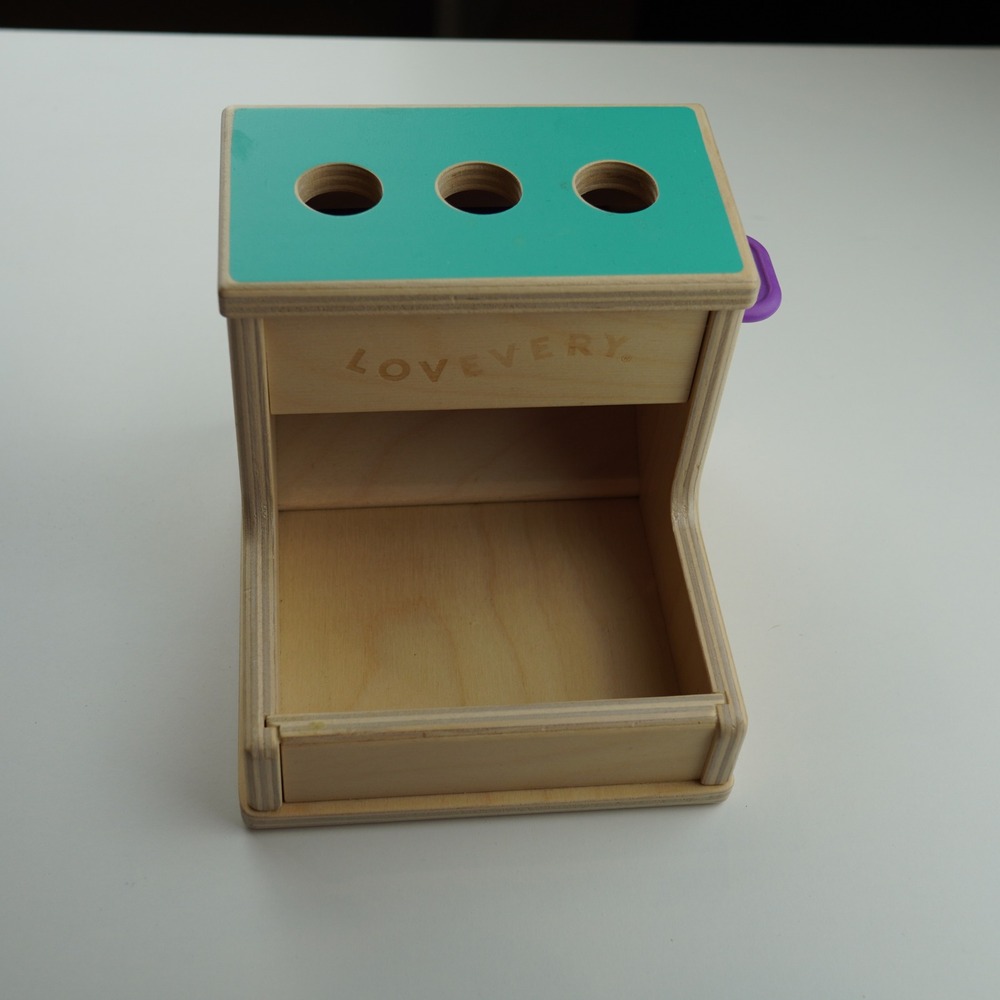 Lovevery Wooden Peg Drop Box Object Permanence Box‎ Educational Toy for Kids